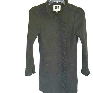 Kut from the Kloth black ruffle coat size small